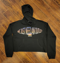 Snakeskin(Reflective) "Plug Face" Animania Crop Hoodie