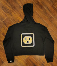 Snakeskin(Reflective) "Plug Face" Animania Crop Hoodie